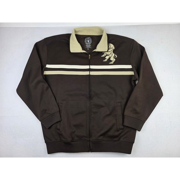Marc Ecko Other - Y2K Ecko Unlimited Men's Jacket Brown Embroidered Rhino Logo Full Zip Up Mens XL